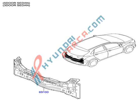 PANEL ARKA İ30 2012-2016 69100-A6000-HMC